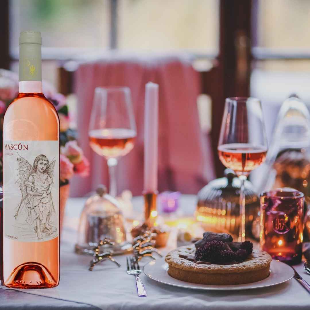 cena romantica con mascun rosado