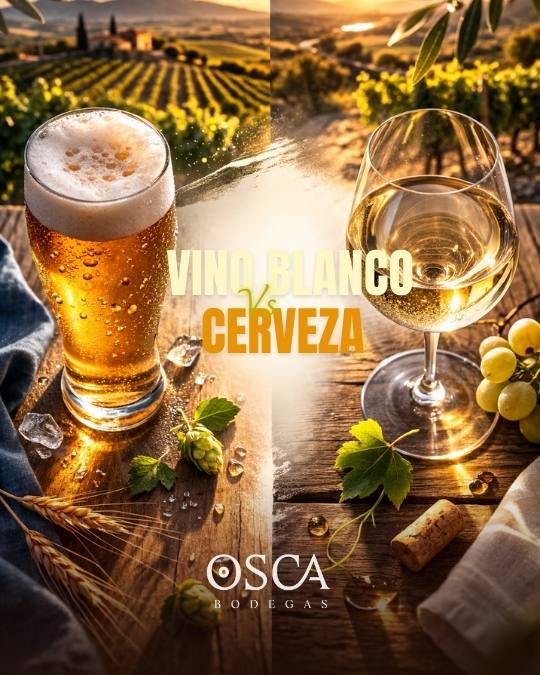 vino blanco versus cerveza